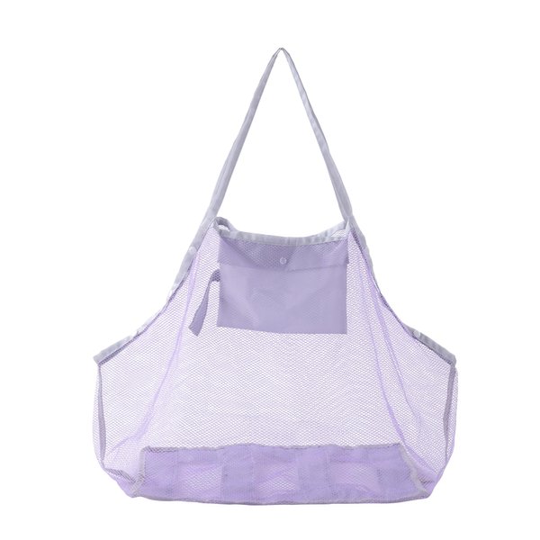 LEAFOREST Mesh Beach Toys Bag Lightweight Foldable Tote Sand Net Bag for Beach Trip Picnic Market