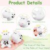 Youdaju 60 Pcs Cow Rubber Bath Toy Mini Rubber Cows Bulk Squeak Floating Water Cow Baby Bath Toy Fun Water Squirting Bathtime Play Farm Animal Bath Toys for Kids Baby Shower Swimming Pool Decor