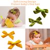 Yxiang 24PCS/12Pairs Baby Girls Hair Clips 4Inches Velvet Hair Bows Solid Color Fully Lined Non Slip Barrettes Hair Accessories for Toddler Little Girl School Kid (12 Colors)