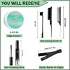 6 Pcs Edge Control Kit for Women's Hair - Strong Hold Smoother Gel, Hair Styling Products, 4c Hair Edge Finishing Stick, Hair Combs & Elastic Band