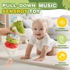 Jollybaby Baby Musical Pull String Hanging Toy for Stroller Car Seat Crib Play Gym, Plush Stuffed Dinasour Toy for Carseat with Music Teether Crinkle Paper, Sensory Toy for 0-6-12-18 Months Baby Gift