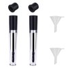 3 Pcs 7.5ml Refillable Eyelash Serum Bottles Clear Mascara Tubes Eyebrow Brush Tube Eyelash Cream Container Vials with Eyelash Wand Mini Funnels and Leak Stoppers