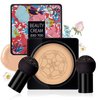 Mushroom Head Air Cushion CC Cream Foundation,Beauty Cream EXO TOO Moisturizing BB Cream, Long Lasting Matte Concealer with 2PCS Mushroom Head Sponges (Natural)