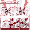 Whaline 6Pcs Baseball Glitter Hair Bow Clips Red and White Baseball Cheer Grosgrain Ribbon Barrettes Alligator Clips for Sports Party Hair Accessories