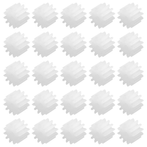 MECCANIXITY 40Pcs Plastic Gears 12 Teeth Plastic Shaft Gears Model 122AA Reduction Gear for RC Car Model DIY Robot,White Module 0.5