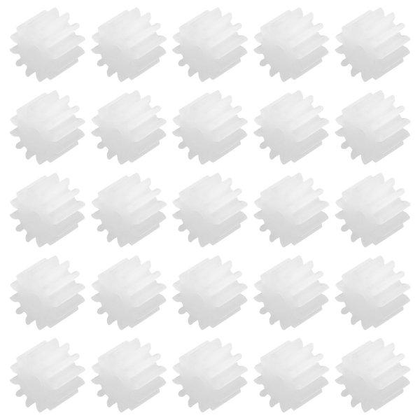 MECCANIXITY 40Pcs Plastic Gears 12 Teeth Plastic Shaft Gears Model 122AA Reduction Gear for RC Car Model DIY Robot,White Module 0.5
