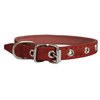 Red Real Leather Dog Collar 9.5"-13" Neck Size, 1/2" Wide Yorkshire Terrier, Puppies