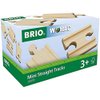 Brio World 33333-4-Piece Mini Straight Tracks | Versatile Wooden Train Set Extension | Ideal for Kids Aged 3 & Up | Compatible with Brio Railway Toys | FSC Certified for Sustainable Forestry