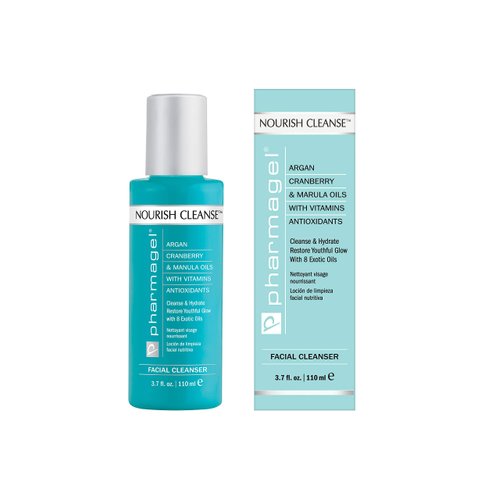 Pharmagel Nourish Cleanse Hydrating Facial Cleanser | Face Cleanser & Makeup Remover | Natural Face Wash for All Skin Types – 3.7 oz