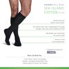 Sigvaris Men's Sea Island Cotton 191 Calf High Compression Socks 15-20mmHg - Navy - B (Medium)