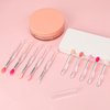 10Pcs Lip Brush Silicone Lip Brushes Tool Lipstick Applicator Brushes with Caps for Makeup Beauty Brushes, Lip Mask Applicator,Eyeshadow Lip Brush for Applying Mask Oil, Lipstick Lip Gloss