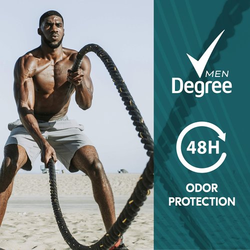 Degree Men Antiperspirant Deodorant Stick 48 Hour Sweat and Odor Protection Cool Rush Men's Deodorant Keeps You Feeling Fresh and Dry 2.7 oz 2 Count