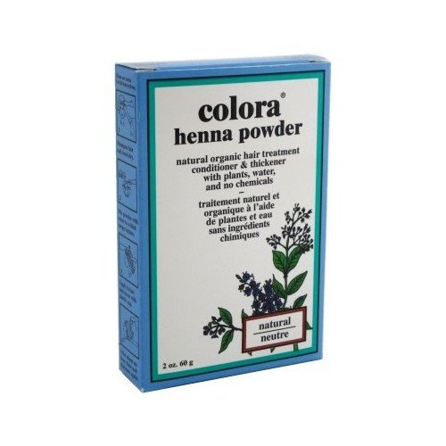 Colora Henna Powder Hair Color Natural 2 Ounce (59ml) (6 Pack)