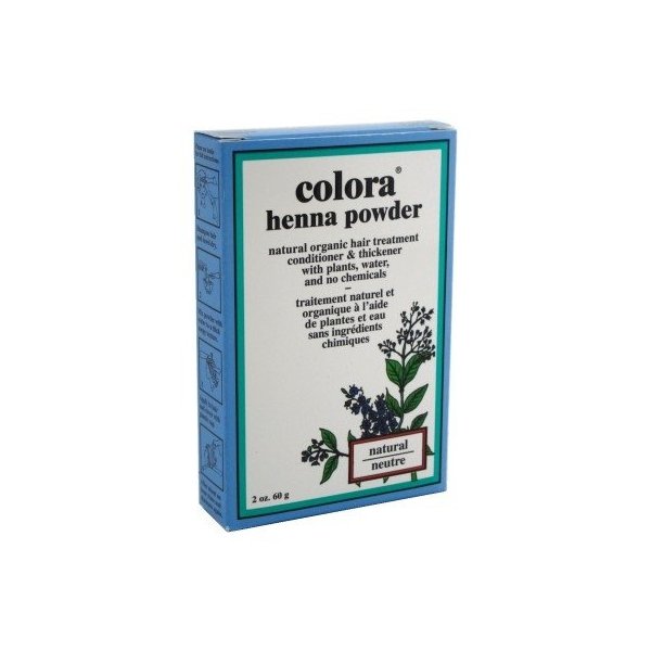 Colora Henna Powder Hair Color Natural 2 Ounce (59ml) (6 Pack)