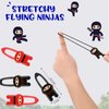 Skylety 24 Pieces Stretchy Flying Ninjas Slingshot Stretch Ninja Toys Red and Black Elastic Slingshot Ninja Stretchable Funny Finger Ninja Slingshot Toys for Ninja Kids Birthday Party Favors Supplies