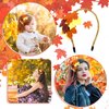 FULANSI Fall Maple Leaf Headband Sparkly Maple Leaves Hair band Glitter Orange Yellow Hair Hoop Thanksgiving Hair Accessory for Women Girls Autumn Harvest Festival Party Decoration Supplies