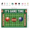 Football Backdrop It's Game Time Party Backdground Football Birthday Banner Touchdown Football Party Decorations Boy Birthday Party Backdrop 8x6FT