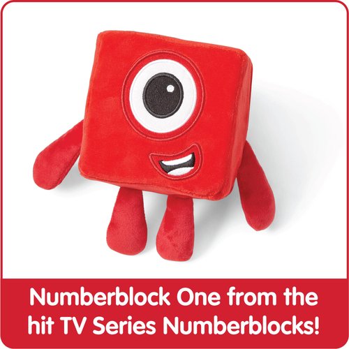 hand2mind Numberblocks One Plush, Small Plush Toys, Cute Plushies, Stuffed Toys, Numbers for Toddlers, Preschool Learning Math Toys, Kids Birthday Gifts, Stocking Stuffers for Kids 3-5