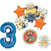 Anagram Descpicable Me Minions 3rd Birthday Party Supplies 8 pc Balloon Bouquet Decorations