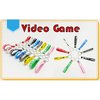 OriniPlay 24 Video Game Party Rubber Keychains Game Handle Birthday Party Supplies Decorations Prize Goodie Bag Favors Keychain