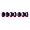 SIUSIO 24Pcs Fake Nails Black Red Full Cover Short Gradient Jewelry Top Coat Maple Leaf False Nail Covered Gel Nail Art Tips Sets for Women and Girls