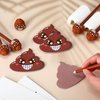 Dunzoom 24 Pcs Funny Farting Poop Pencil with Eraser Topper and Poop Sticky Notes Christmas Gag Gifts for Coworkers Office School Xmas Presents