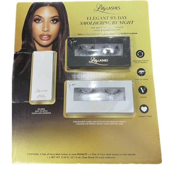 Elegant By Day Smoldering By Night The Best Of Lilly Lashes Lash & Adhesive Set