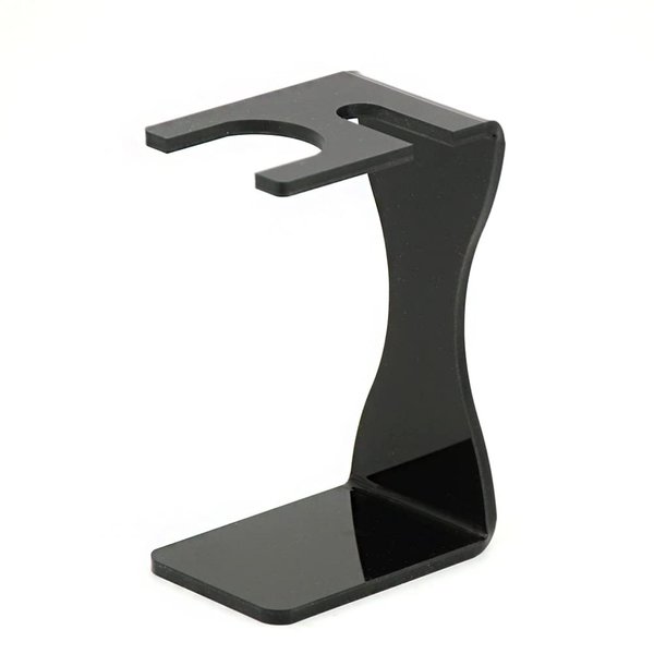 lasenersm 1 Piece Acrylic Shaving Brush and Razor Holder Shave Brush Stand Beard Brush Holder Razor Stand Razor Brush Holder for Razor Storage Men's Shaving Tool, Black