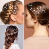 WLLHYF 20 Pieces Metal Snap Star Hair Clips for Girls No Slip Star Hair Barrettes Silver Cute Hollow Out Drop-shaped Star Meteor Hairpin Headpieces Hair Accessories for Kids Women (Silver)