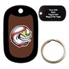 Custom Engraved Pet Tag - ANGRY BASEBALL BROWN - Dog Tag - Tag-Z Wag-Z