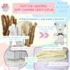 Moru Fur Pipe Cleaner Craft Kit #1, Soft, Thick, Long Teddy Fur-Wrapped stem Wire for DIY Art & Craft. with Decorative Accessories (Eyes/Nose/Ribbons) &Tutorial. Great for a Gift, Craft Class, Party