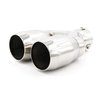 RP Remarkable Power, Fit for 2.5 Inch Inlet 2x2.6" Outlet 8.85" Overall Length Stainless Steel Clamp on Dual Exhaust Tip Tailpipe Duo Layer 2.5"X(2.6"X2) X8.85" EXT45
