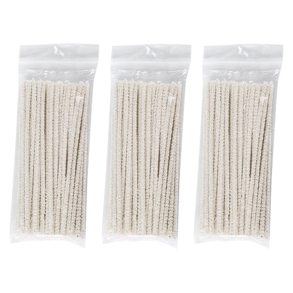 ccHuDE 200 Pcs 6 Inch Pipe Cleaners Long Fuzzy Sticks Craft Art Pipe Cleaners Soft Stem Pipe Cleaners Hard Bristle Pipe Cleaner for DIY Decorations Beige