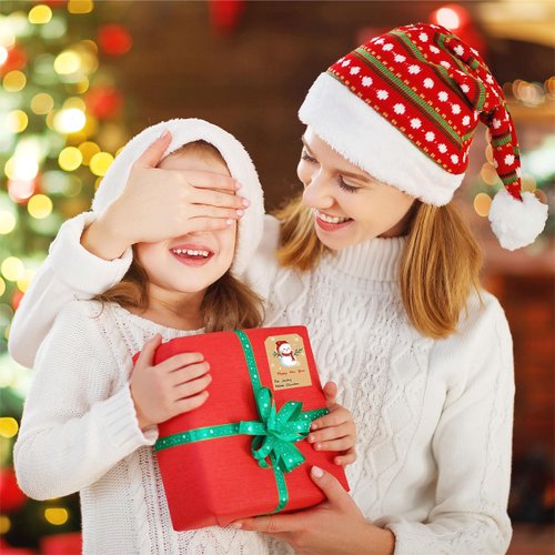 505pcs Christmas Gift Tags Stickers Labels from Santa Gift Tags - Name Tags for Christmas Presents Self Adhesive, to and from Christmas Labels, Holiday Xmas Gift Tags Vintage Stickers Roll