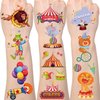 Lovarywow Carnival Circus Temporary Tattoos - 200+ Circus Themed Party Decorations Carnival Tattoos Stickers Circus Party Favors Gifts Funny Clown Tattoos Temporary Kids Party Supplies Rewards Prizes