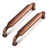 Goo-Ki 6 Pack 3-3/4 Inch （96mm） Hole Center Cabinet Pulls Antique Copper Zinc Alloy Kitchen Drawer Pulls Drawer Handles 4.2 Inch Length 2202-AC-96