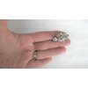 Small clear crystal cluster alligator hair clip for fine thin hair