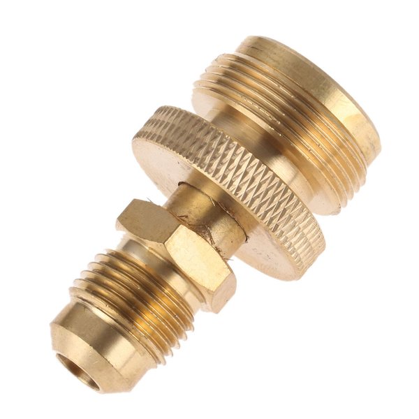 Portable 1lb Propane Tank Canister Regulator Adapter Connection to 3/8” Male Flare (5/8"-18UNF) Thread, Portable Camping Grill Stove Parts for Heaters, Burner, Fire Pit, Cooker