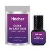 HAICHER UV Lash Glue for Eyelash Extensions, Curing 1-2 Sec Drying Time, Extreme Retention 7-9 Weeks, Lash Adhesive for UV Light Professional Use Only (5ml/1 Pack)