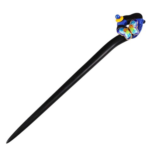 TOP SEWING Wooden Hair Sticks for Women Chinese Butterfly Hair Pins for Bun Hair Chopsticks for Long Hair for Daily Party B