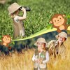 12 Pcs Safari Hats and Vest for Kids Safari Dress Costume Include 6 Safari Party Hats and 6 Safari Party Vest Safari Party Supplies for Theme Jungle Party Birthday Halloween Party Decorations