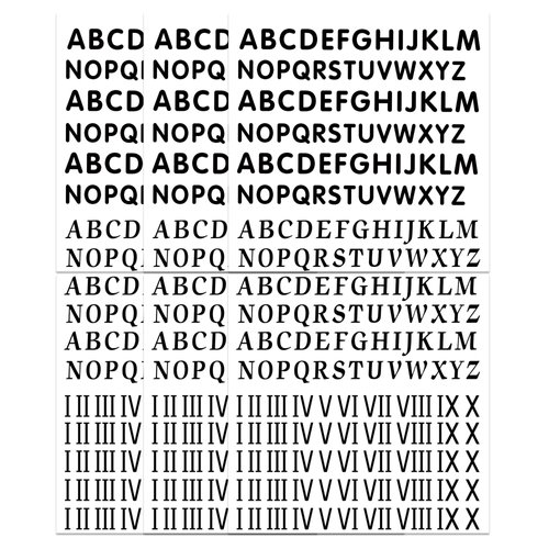Dopetattoo Numeral & Letter Temporary Tattoos Set, Realistic Fake Tattoo Stickers for Body Art, Water Transfer Numerals & Alphabet Decals for Laptop, Car, Skateboard Decor, Halloween Cosplay
