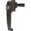 Wright Products - Tie Down Keyed Push Button Door Latch for Screen and Storm Doors, Florida Bronze