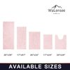 Walensee Bathroom Rug Non Slip Bath Mat (24x17 Inch Blush) Water Absorbent Super Soft Shaggy Chenille Machine Washable Dry Extra Thick Perfect Absorbant Best Small Plush Carpet for Shower Floor