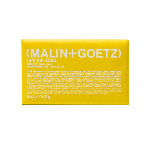 Malin + Goetz Rum Bar Soap, 5 Oz. - Body Soap for All Skin Types, Gentle Soap Bar for Men & Women, Bath Soap for Body & Hands, Scented Shower Soap, Hand Soap Bar