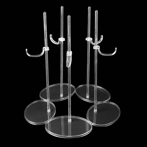 UCanaan 5 Pcs Doll Stand Display Holder for Dolls Transparent Model Support Frame Prop Up Girl Dolls Suitable for 11''-18'' Inch 1/6 1/4 Dolls Accessories doll stands doll display case