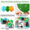 Race Car Balloon Garland Arch Kit,120PCS Dusty Blue Green Orange Black Balloons and Star Foil Balloons,for Birthday,Baby Shower,Racing Car Theme Party Supplies,Race Car Party Decorations