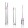 COSIDEA 25pcs Empty Round Clear 4ml 0.13oz lip gloss tubes with soft silicon tip Purple wand transparent Lipgloss tube containers for lip oil packing