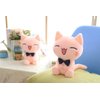 ECTY Cat Plush Cute Plushies, Pink Cat Plushie, Cat Stuffed Animals, Kawaii Plush Toys for Kids - 11 inch