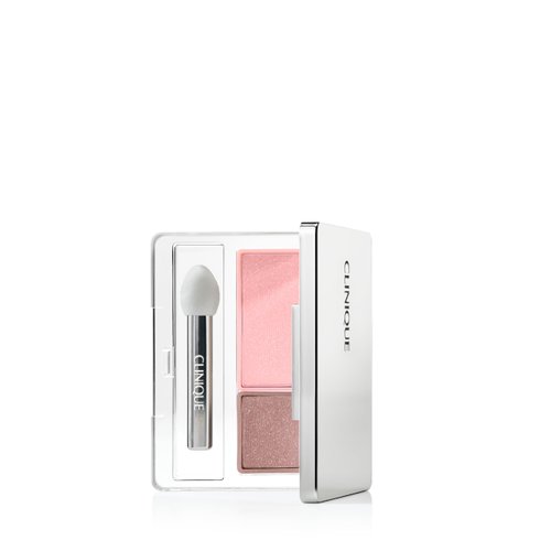 Clinique All About Shadow Duo Eye Shadow Makeup | Safe For Sensitive Eyes, Strawberry Fudge, 0.05 Ounce